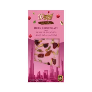 Ruby Chocolate With Berries & Pistachios 80g